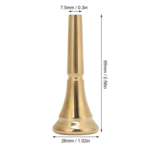 Bocchino in ottone per corno francese 65x26x7,5 mm, Standard 1