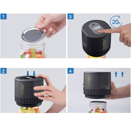 Appareil sous vide électrique pour bocaux Type-C avec 10 couvercles 2