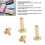 50 Sets Brass Flat Head Binding Rivets for Leather Fabric 10x12mm 5