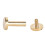 50 Sets Brass Flat Head Binding Rivets for Leather Fabric 10x12mm 16