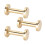 50 Sets Brass Flat Head Binding Rivets for Leather Fabric 10x12mm 1
