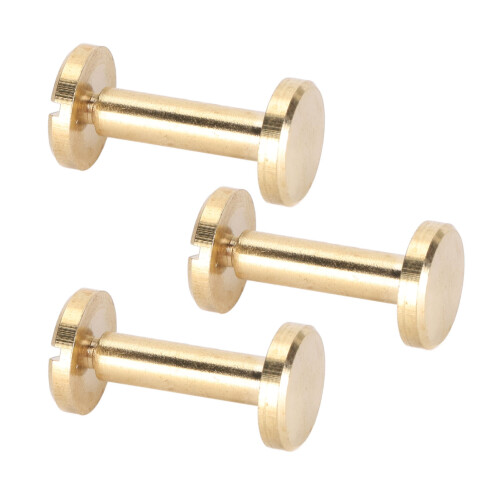 50 Sets Brass Flat Head Binding Rivets for Leather Fabric 10x12mm