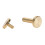 50 Sets Brass Flat Head Binding Rivets for Leather Fabric 10x12mm 12