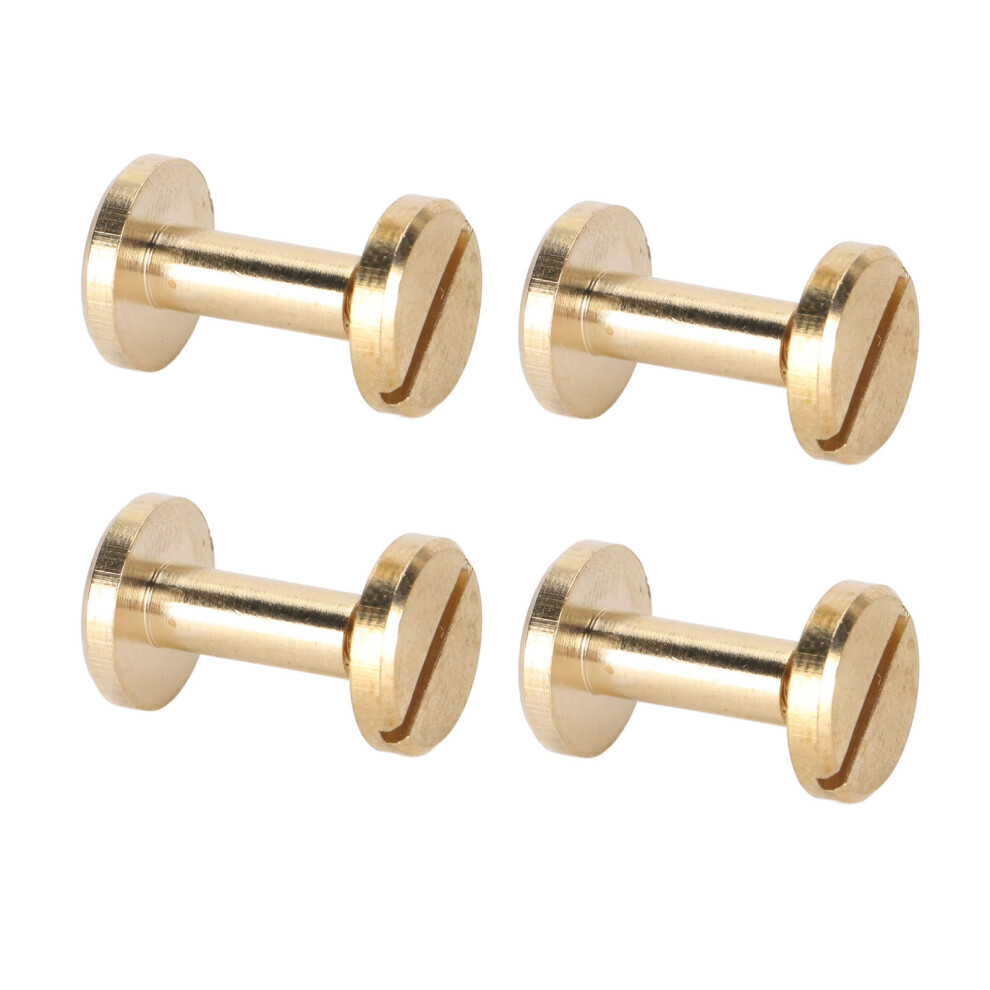 50 Set 10X8mm Brass Binding Rivets And Screws For Leather Belts Bags 8301335085741