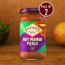 Patak's Mango Pickle Hot 283g (Pack of 2) | Authentic Indian Pickle