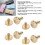 50 Pcs Brass Binding Rivets for Leather & Fabric 10x6mm 5