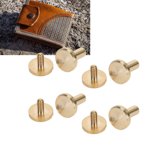 50 Pcs Brass Binding Rivets for Leather & Fabric 10x6mm