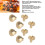 Kit di 50 rivetti in ottone 8 mm/5 mm per pelle decorativa 4