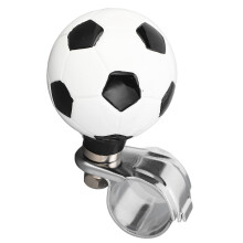 Pomello rotante in stile football, metallo+resina, 3 cm