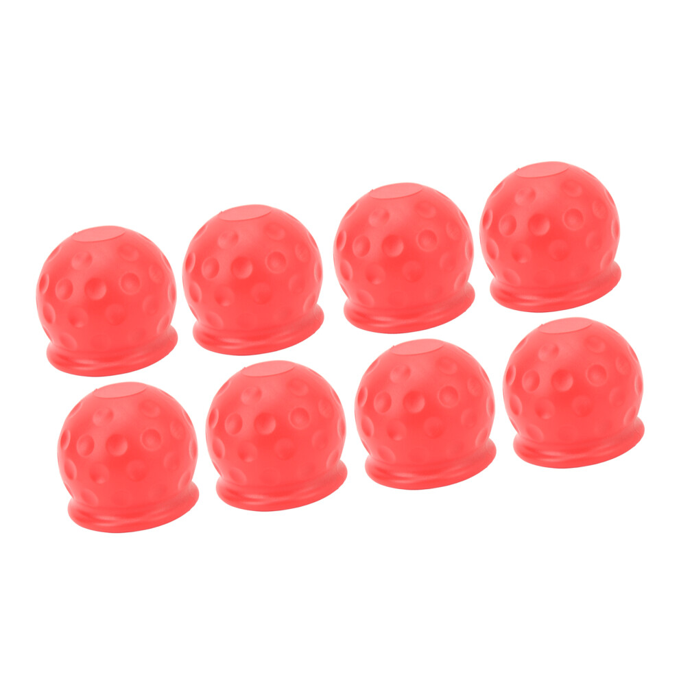 8Pcs 50Mm Soft Pvc Truck Tow Ball Cover For Rv, Caravan, Trailer Red 7891335087261
