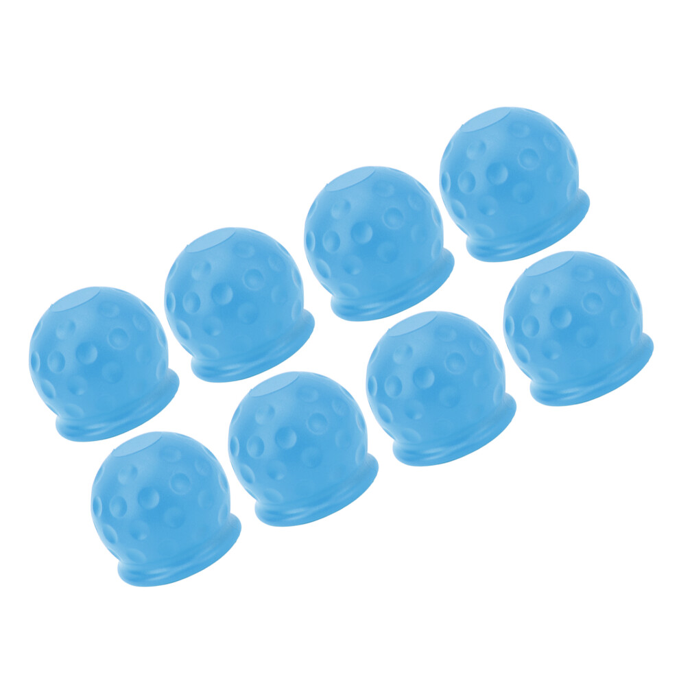 8Pcs 50Mm Trailer Hitch Ball Cover Rv Caravan Tow Bar Protection Blue 8461335087777