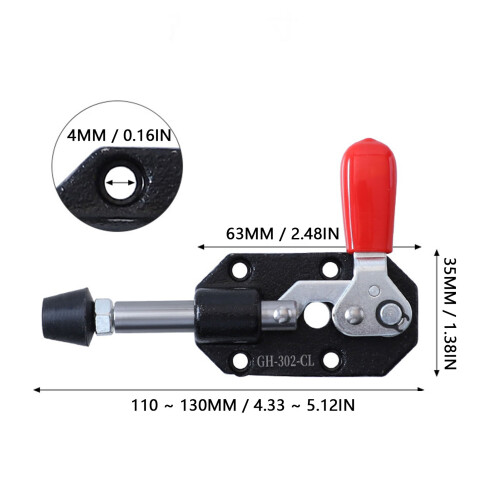 Morsa a scatto push-pull, ghisa, 20 mm / 0,79 in 1