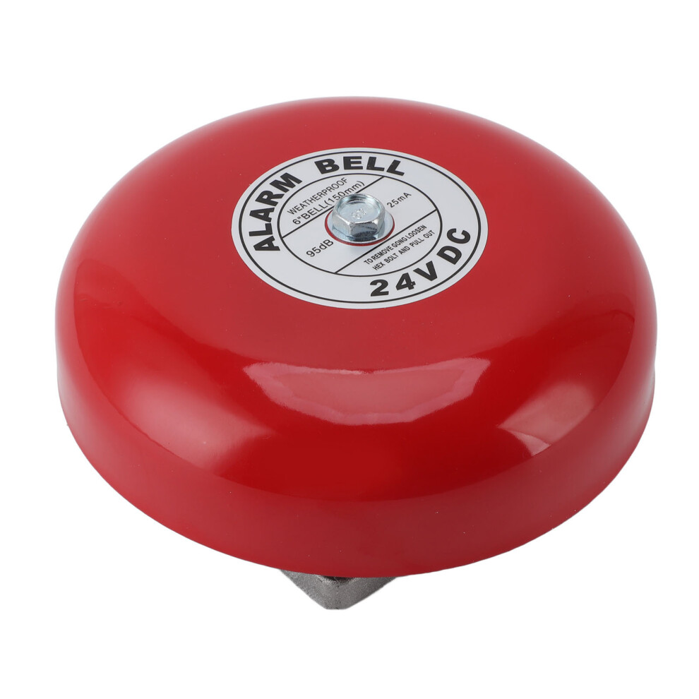Waterproof 6in Fire Alarm Bell Aluminum Alloy 24V Wired Security Device