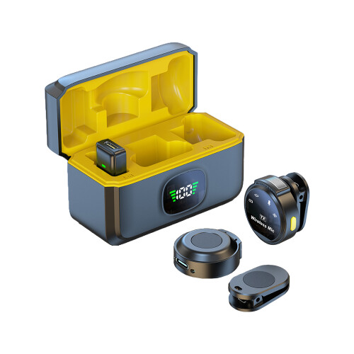 Micro-lavalier double à clip, 2,4 GHz, boîtier de 600 mAh 2