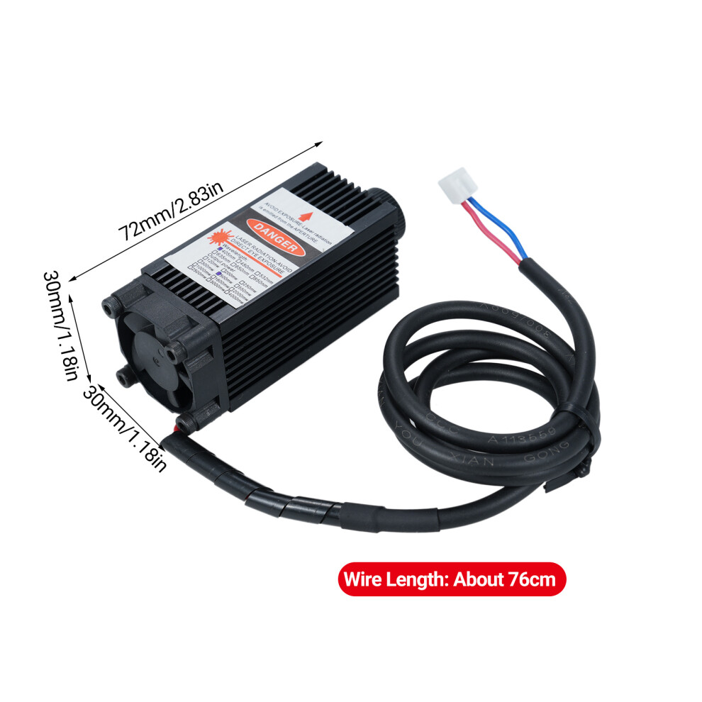 Laser Engraving Module 3Pin 500Mw 405Nm Focusable Blue Violet 12V 8391335097226