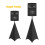 Speaker Tripod Cover DJ Stand Skirt Black Stretchable Adjustable Polyurethane 4