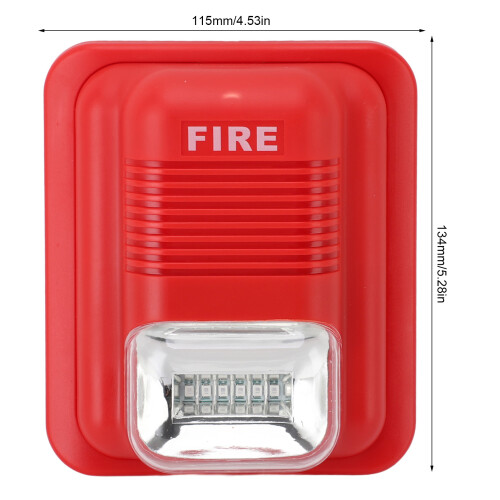 Home Fire Warning System 12V/24V with Bright LED and Super Loud Siren 1