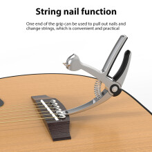 Capotasto per chitarra 5-in-1 12,7x8,7 cm Nero/Argento