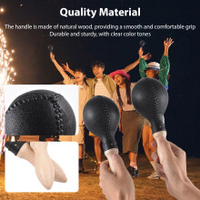 Maracas marteau à sable noir 25 cm 132 g 1 paire