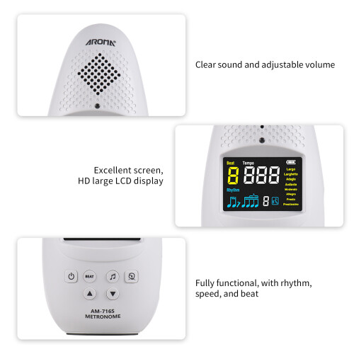 AROMA Metronome 1200mAh 7615.5cm Negro/Blanco 1