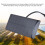 0.8W 4V kit de ventilador solar, panel de 11,5 x 6 cm negro 7