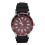 Luminescent Automatic Rotating Bezel Watch for Men, Silver-Red Dial 1