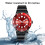 Luminescent Automatic Rotating Bezel Watch for Men, Silver-Red Dial 8