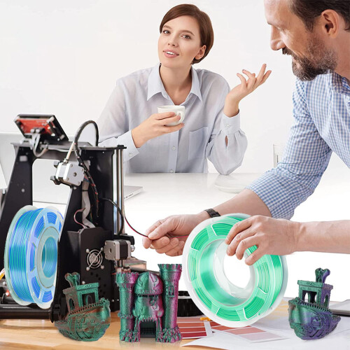 Filament PLA bicolore bleu-vert Ø1,75 mm, 200 g 2