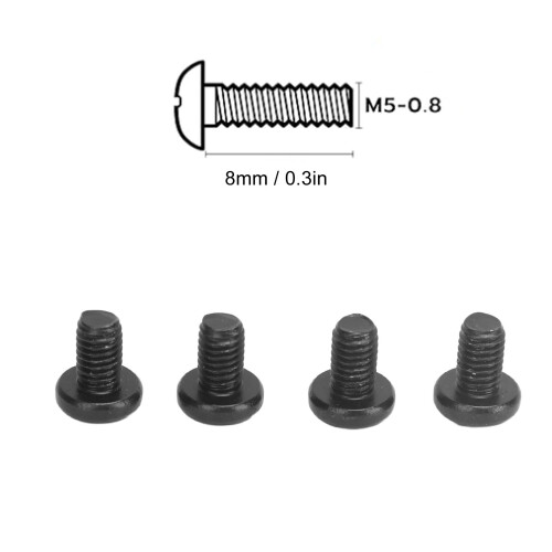4 piezas de tornillos SS para placa de matrícula M5-0.8x8 para Model 3Y 1