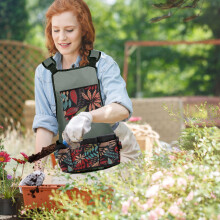 Tablier de jardinage avec poches 380g 59x58 cm