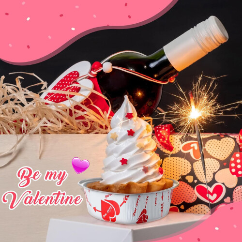 Stampo per torta a forma di cuore 15 pezzi coperchi trasparenti in ABS 2