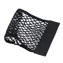 Étagère murale en polyester noir avec poche en maille adhésive