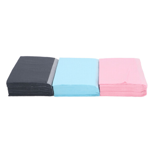 60 pièces Serviettes jetables pour ongles noir mat rose bleu 1