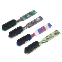 Set de 4 piezas: cepillo 2 en 1 para degradado de barbero con peine