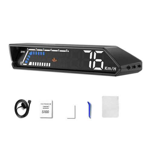 Multifunctional Digital Headup Display Vehicle Speed & Temp Gauge 2