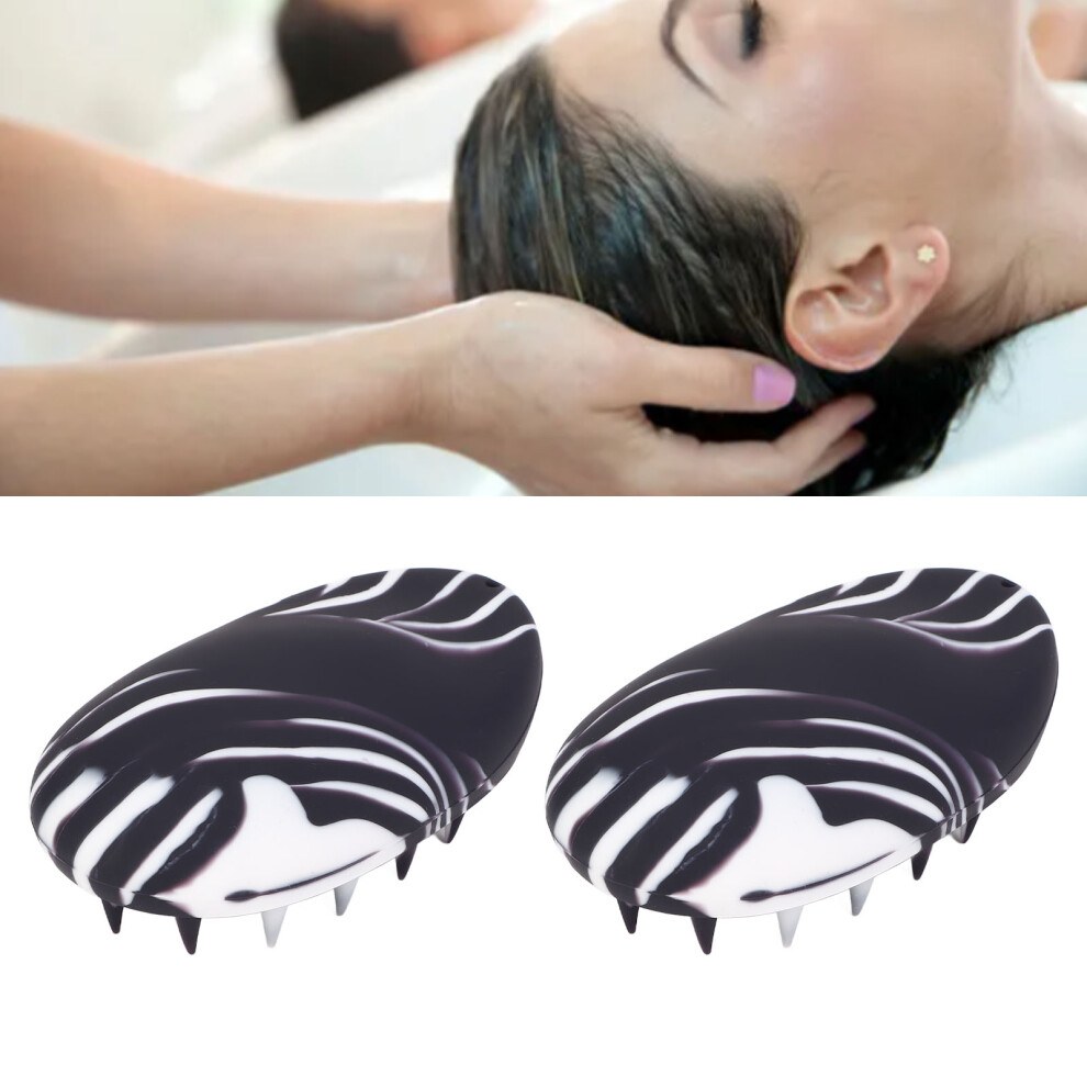 Silicone Shampoo Brush Head - 2pcs Scalp Clean Scrubber 10x6cm