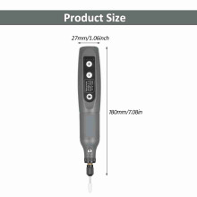 Taladro mini de 5 velocidades 3,7 V 2000 mAh Gris 18x2,7 cm