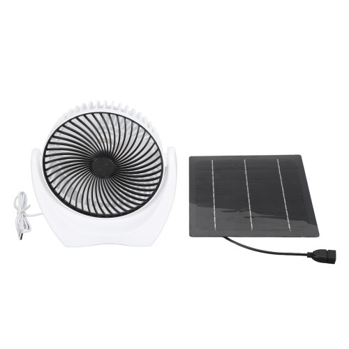 Kit ventola USB solare da 7 W 5 V - Pannello 21x18 cm, Nero 2
