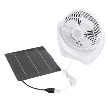 Kit ventola USB solare da 7 W 5 V - Pannello 21x18 cm, Nero