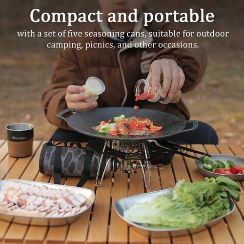 5er-Pack 40ml 45x42mm transparente Outdoor-Flaschen-Set 1