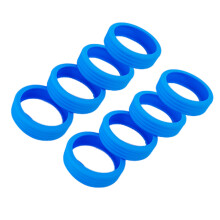 8 Stück Koffer-Radabdeckungen blaues Silikon NR