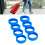 8 Stück Koffer-Radabdeckungen blaues Silikon NR 9