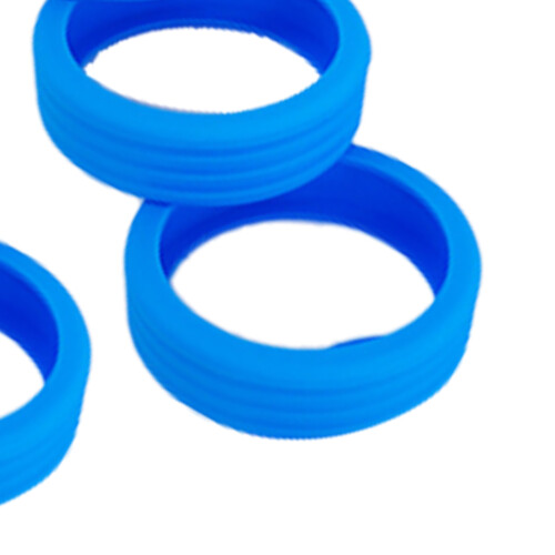 8 Stück Koffer-Radabdeckungen blaues Silikon NR 2