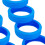 8 Stück Koffer-Radabdeckungen blaues Silikon NR 7