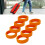 8 Stück Silikon-Kofferrollenabdeckungen orange 12