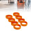 8 Stück Silikon-Kofferrollenabdeckungen orange 4