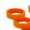 8 Stück Silikon-Kofferrollenabdeckungen orange 7