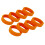 8 Stück Silikon-Kofferrollenabdeckungen orange 2