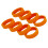 8 Stück Silikon-Kofferrollenabdeckungen orange 10