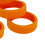 8 Stück Silikon-Kofferrollenabdeckungen orange 3